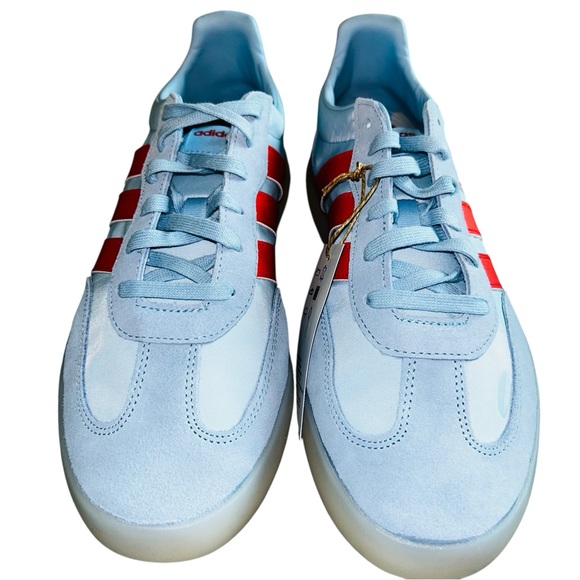 Adidas Sky Blue and Red Casual Sneakers